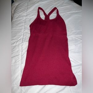 Lululemon ebb to street red bra tank size 6